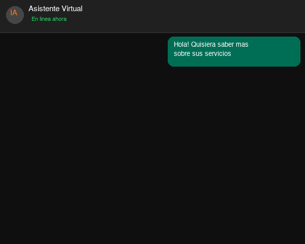 Demo de agente de WhatsApp funcionando en tiempo real
